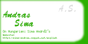 andras sima business card